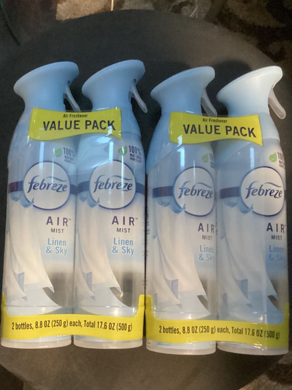Febreze Air Mist Line & Sky Value Pack Bundle 4 Bottles/2 value packs
